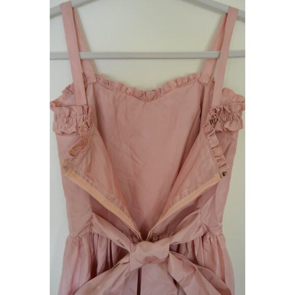 Vintage 80s Taffeta Ruffle Hem Gown Size X Small - Picture 9 of 9